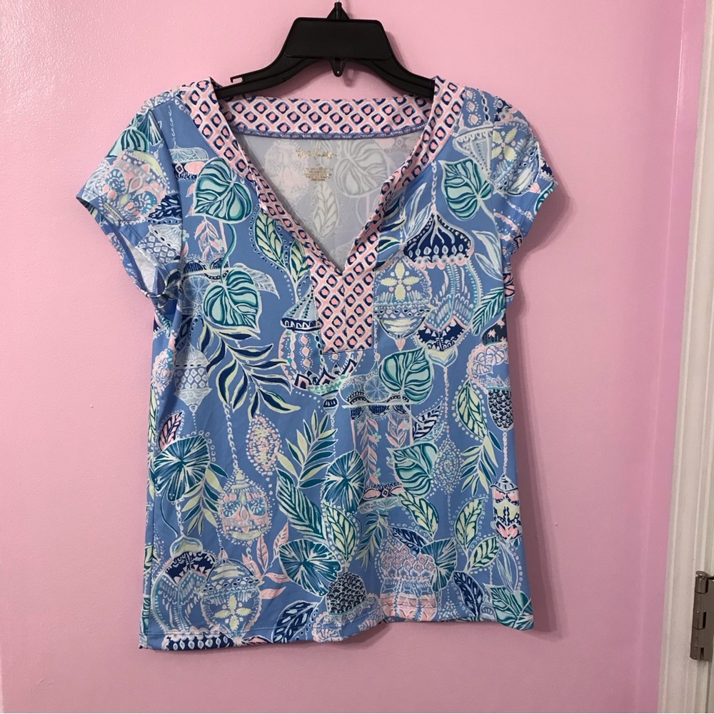 Lilly Pulitzer chilly Lilly sample lapis lanterns top size small